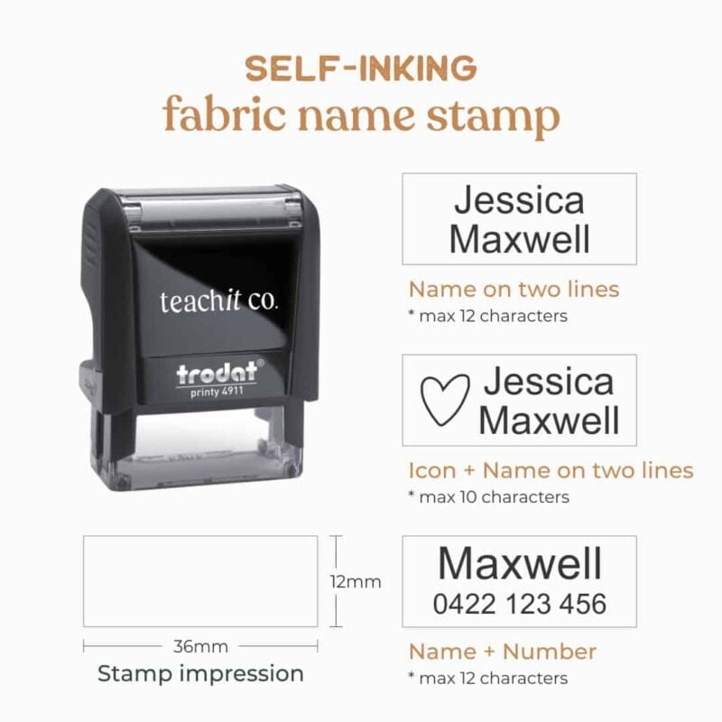 Fabric Name Stamp Self-inking