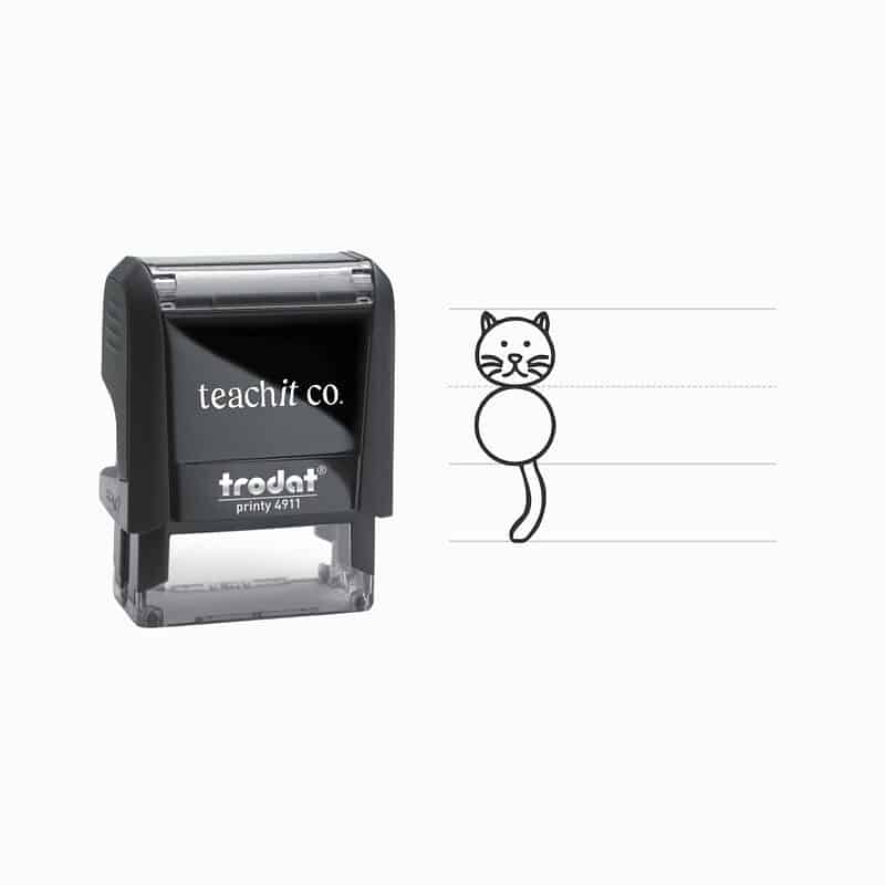 Handwriting cat stamp