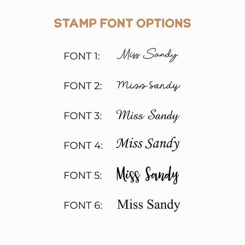 Stamp font options