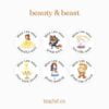 Beauty and beast stickers
