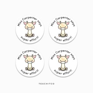Giraffe Merit Stickers