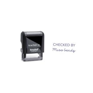 Checked By Self-inking Stamp