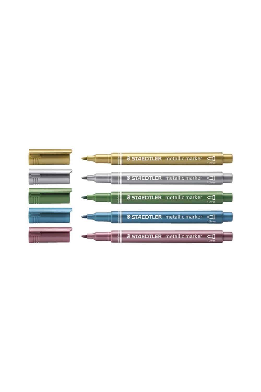Staedtler Permanent Markers Metallic Assorted Pk5 teachit Co