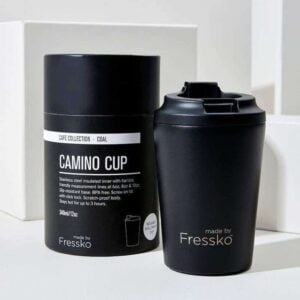 Reusable coffee cup black