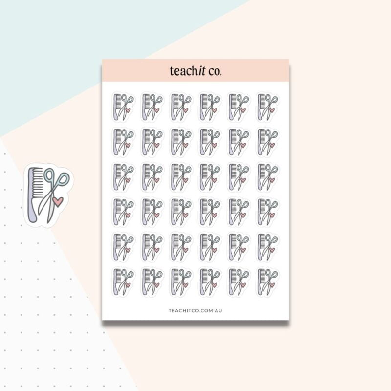 Planner stickers haircut