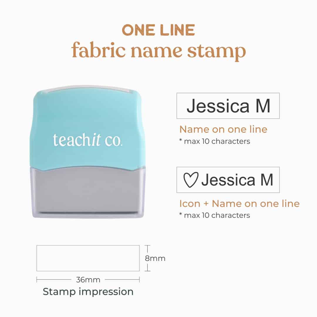 Buy Custom Cloth Self-inking Stamper & Refill Fabric Ink Pad Kids Name Stamp  for Clothing School Uniform Daycare Summer Camp, Clothing Stamp Online in  India 