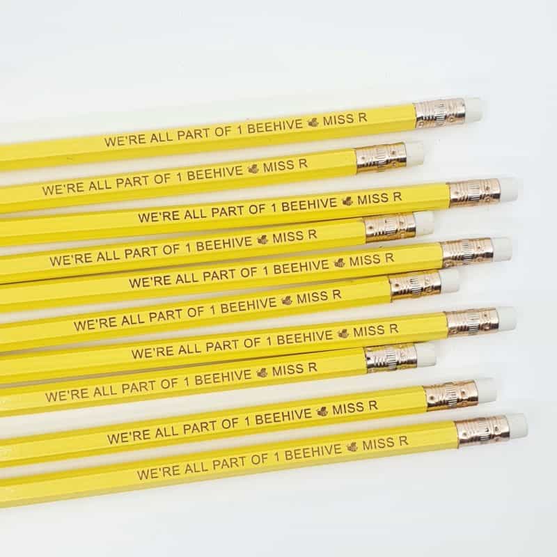 Laser engraved pencils