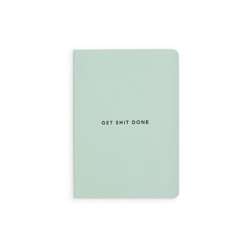 Get Shit Done A6 Notebook - Mint
