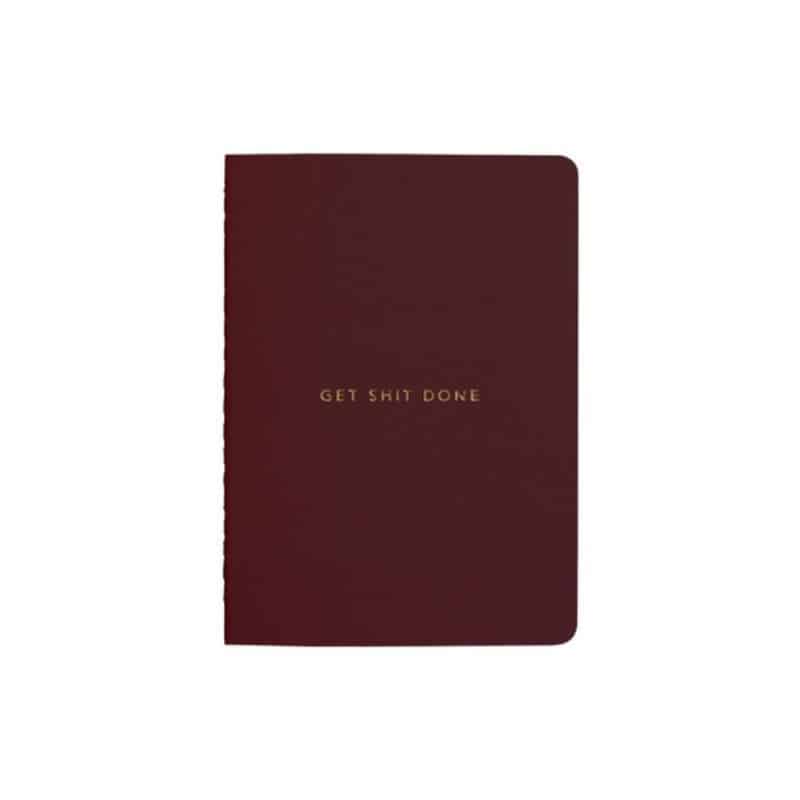 Get Shit Done A6 Notebook Limited Edition - Burgundy