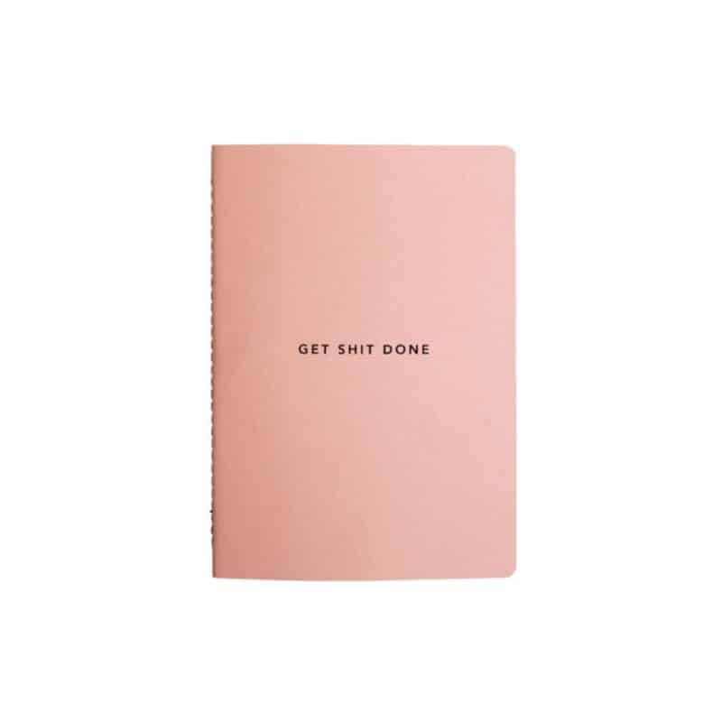 Get Shit Done A6 Notebook  - Coral