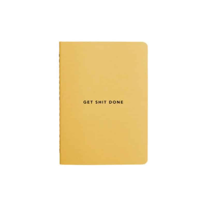 Get Shit Done A6 Notebook - Yellow