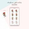Wizard Christmas Gift Label