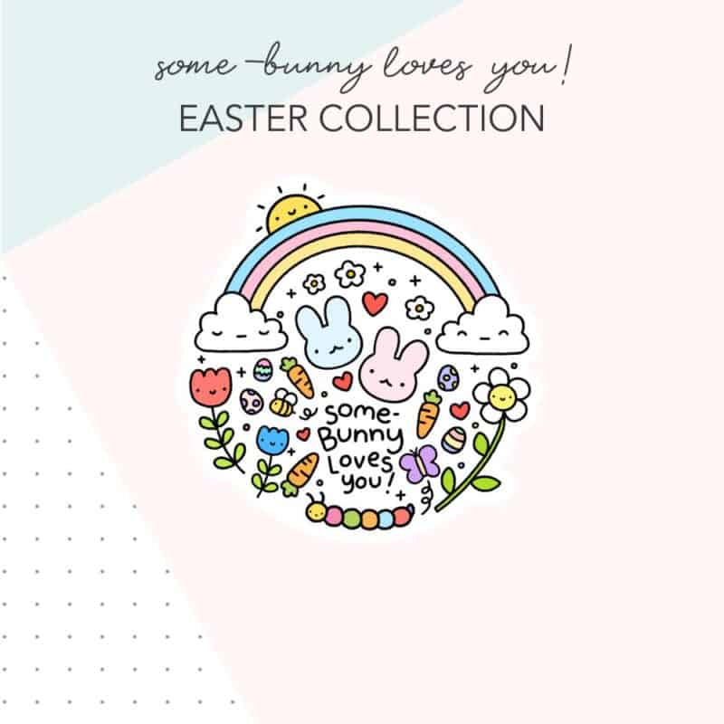 Easter Die-cut Sticker - Some Bunny Loves You