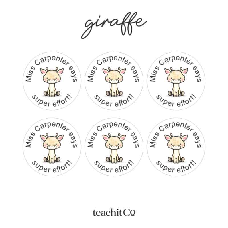 Merit Stickers Giraffe