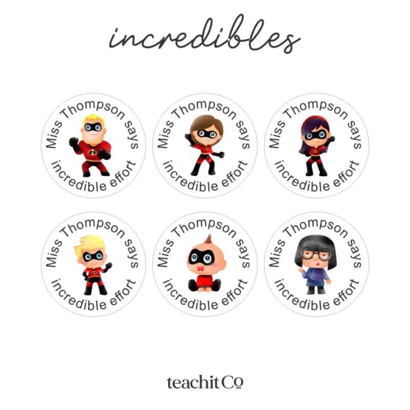 Merit Stickers Incredibles
