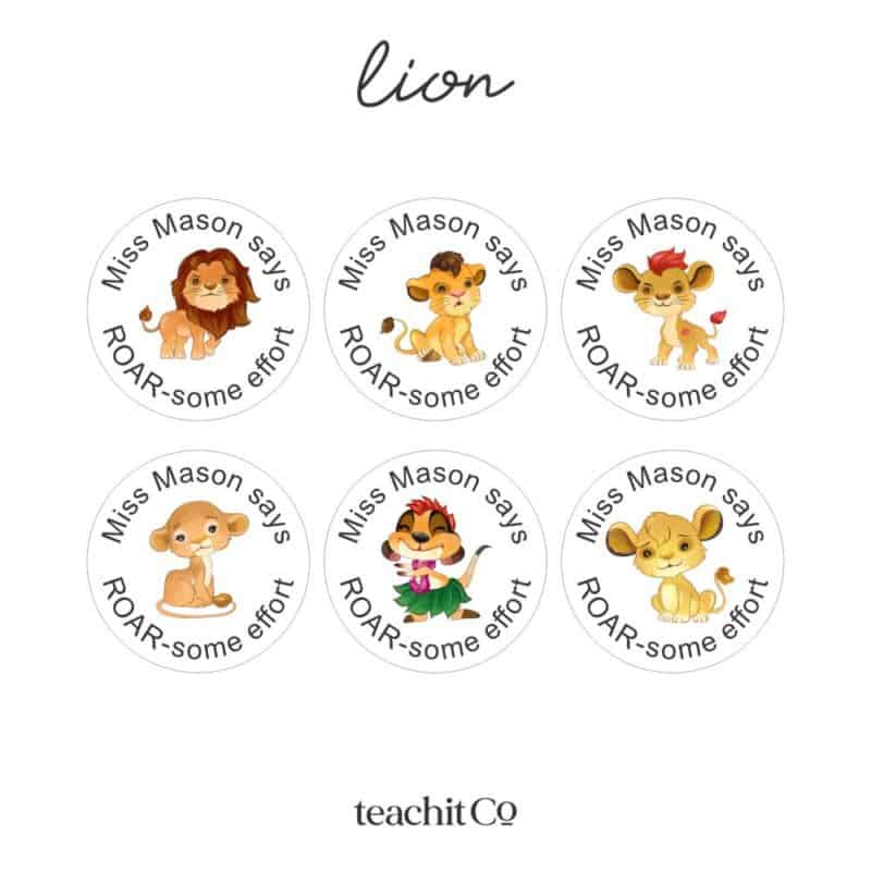 Merit Stickers Lion