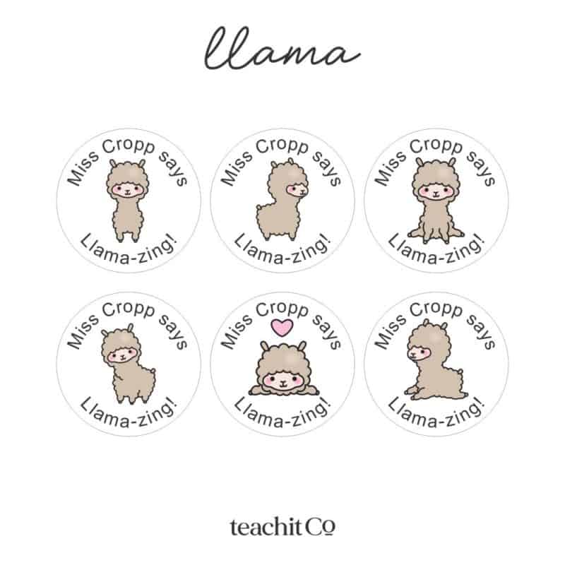 Merit Stickers Llama