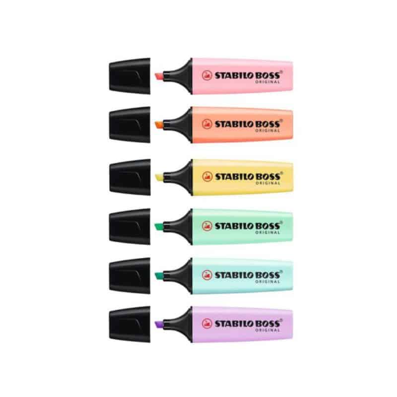 Stabilo Boss Highlighter Pastel 6 Pack