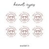 Foiled Stickers Heart Eyes