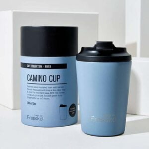 Reusable coffee cup blue