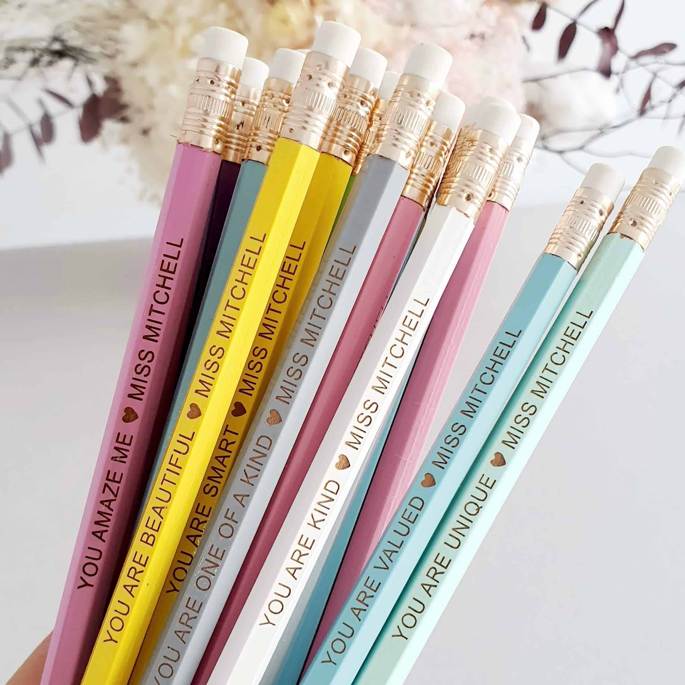 Clearance Affirmation Pencil Set Inspirational Pencils