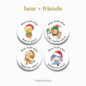 Christmas bear and friends