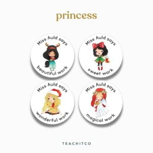 christmas princess stickers