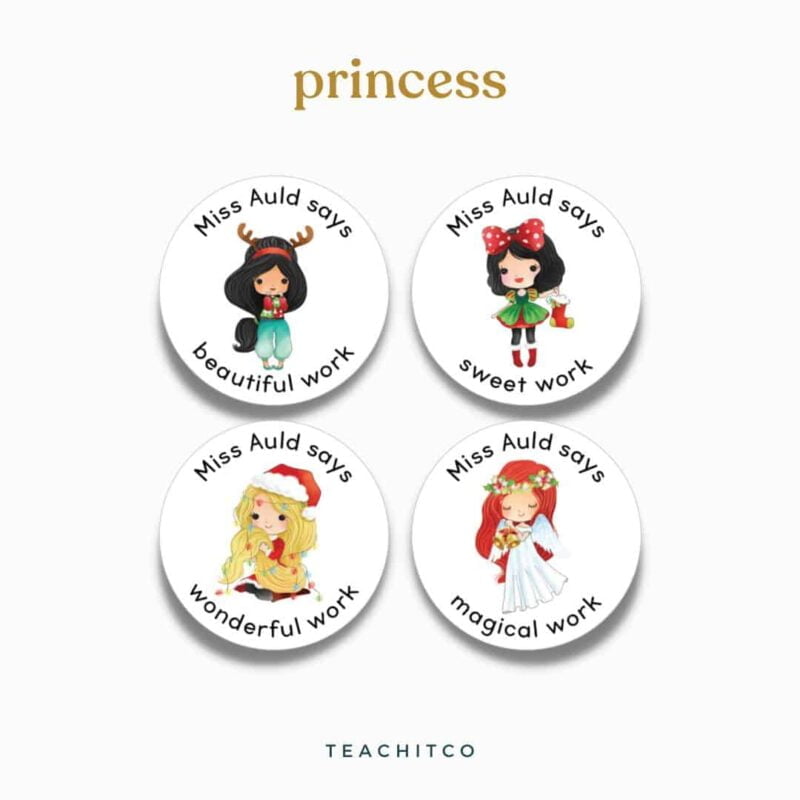 christmas princess stickers