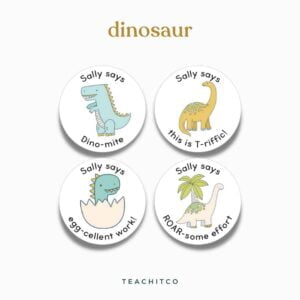 Dinosaur merit stickers