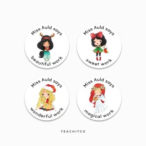 Christmas Princess Merit Stickers