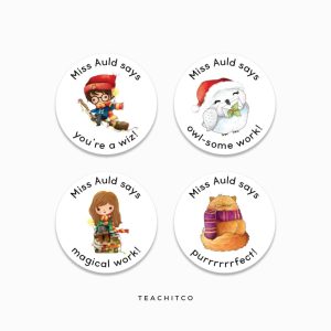 Christmas Wizard Merit Stickers