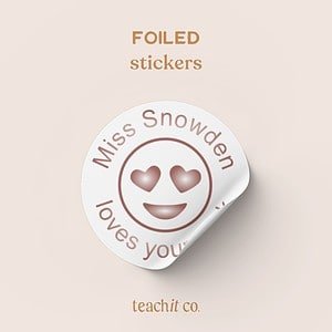 Teacher Foil Stickers