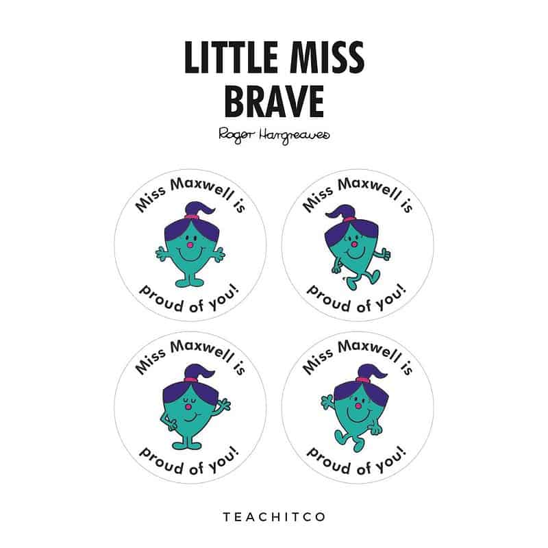 Little Miss Brave stickers