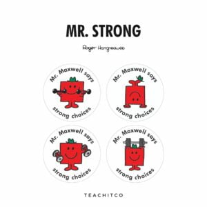 Mr. Strong stickers