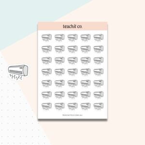 Air conditioning planner stickers