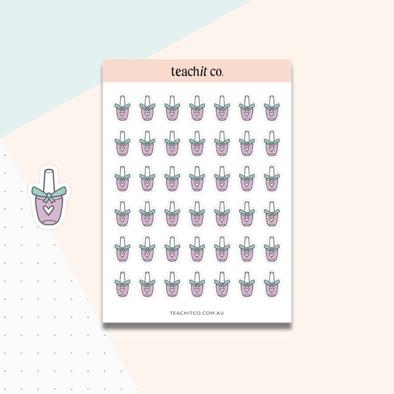 Nail polish planner stickers