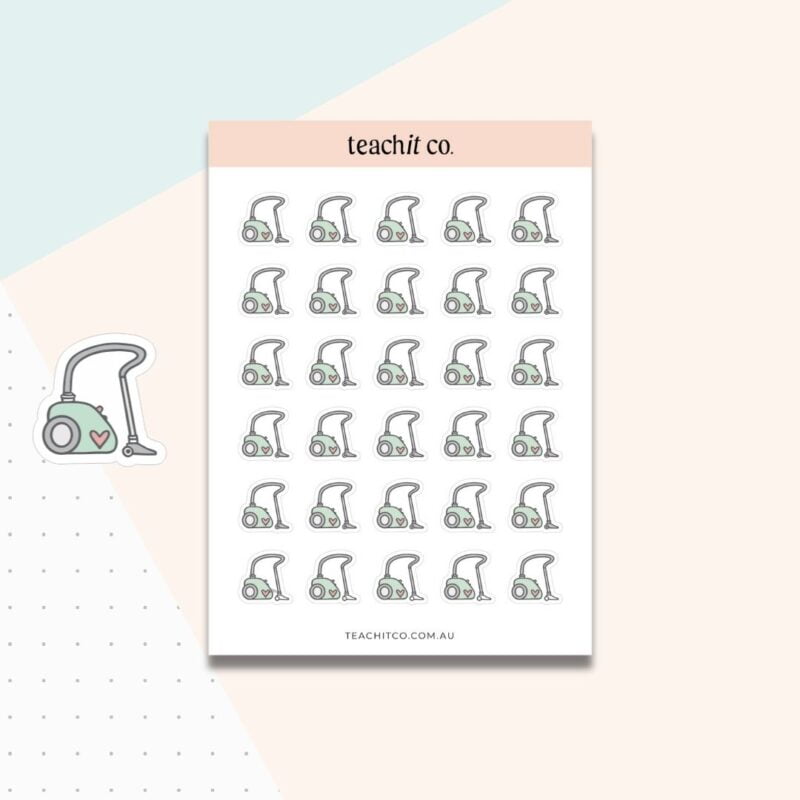 Planner stickers vacuum cleaner icon