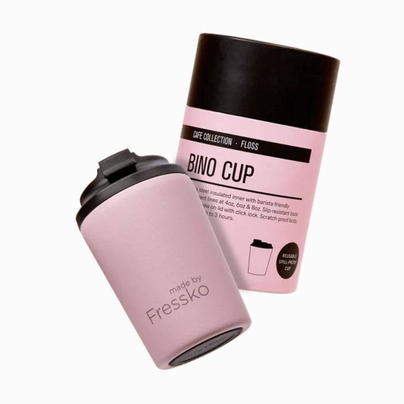 Fressko Bino 8oz Reusable Coffee cup floss