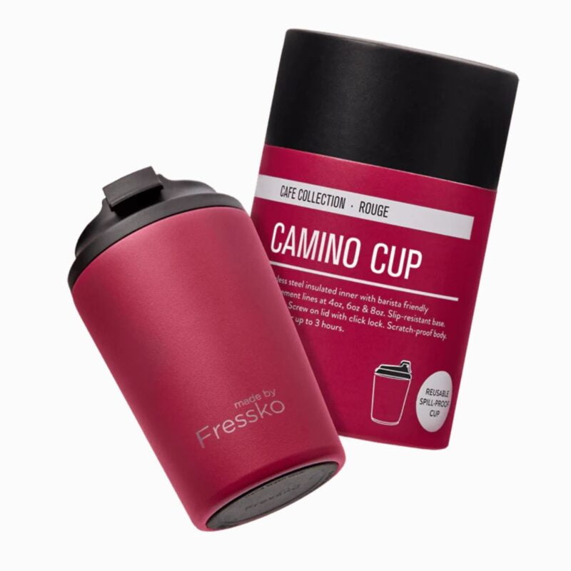 Fressko Camino 12oz Reusable Coffee cup rouge