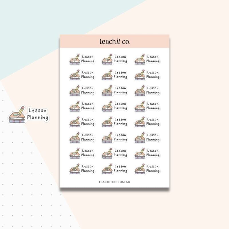 Lesson planning stickers