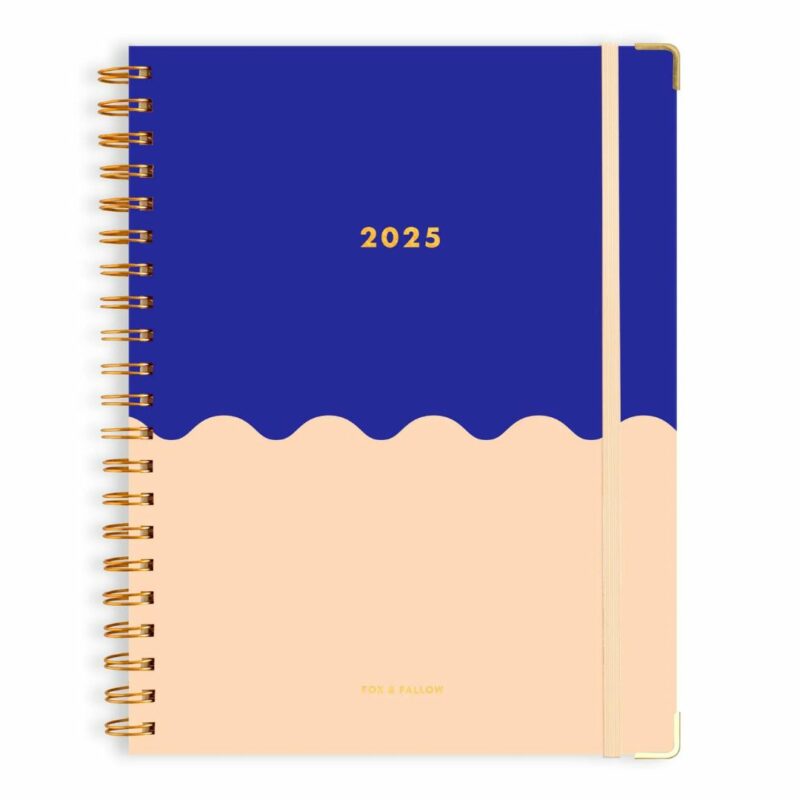 Fox & Fallow 2025 A4 Academic Planner Cobalt Ripple