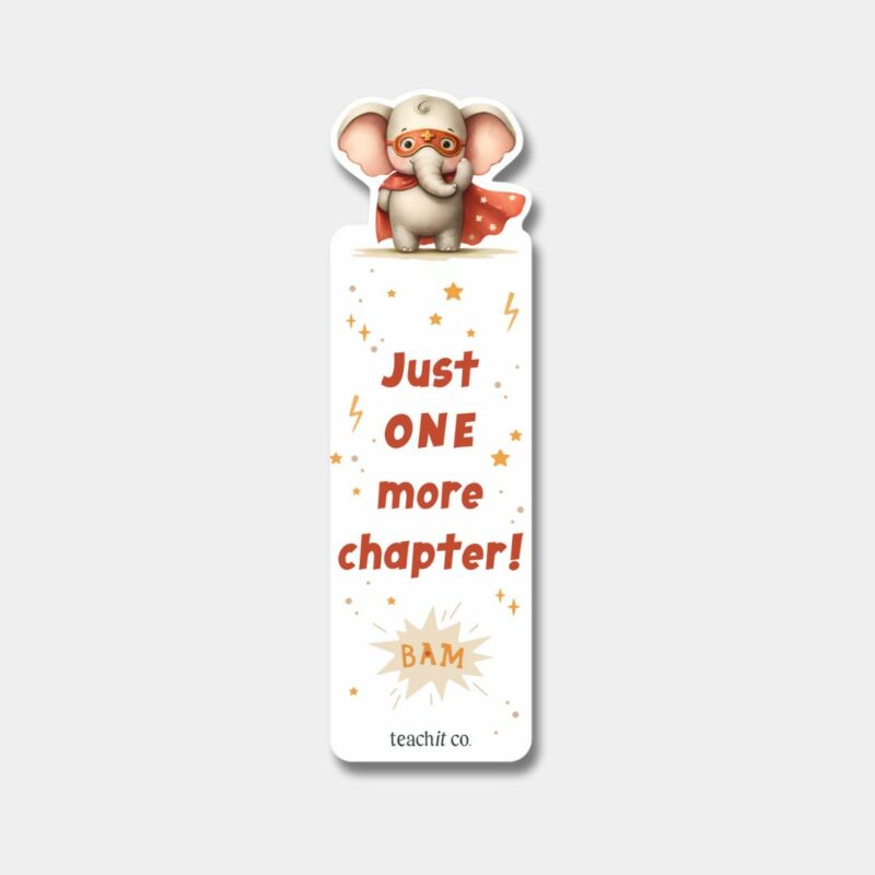 Elephant Superhero Bookmark