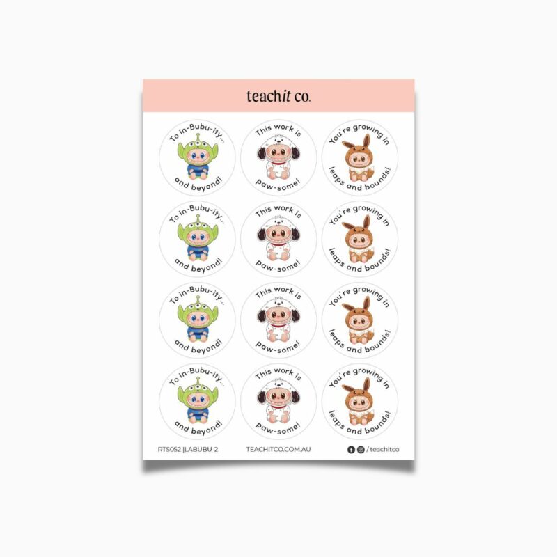 Teacher Sticker Sheet | Labubu 2