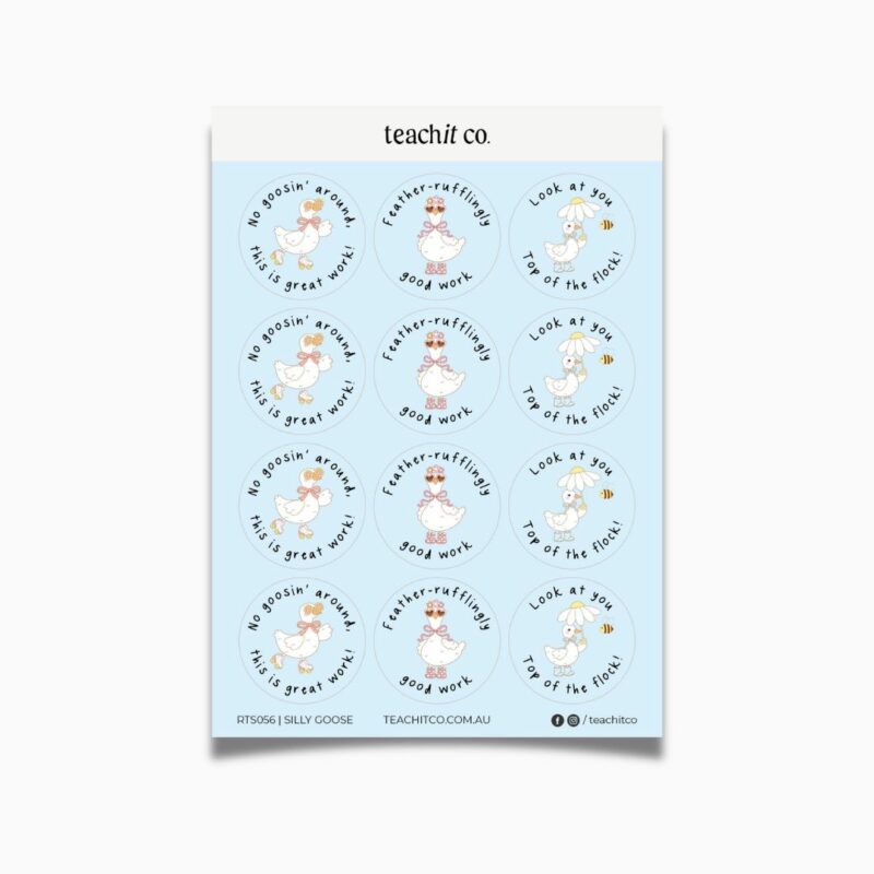 Teacher Sticker Sheet | Silly Goose