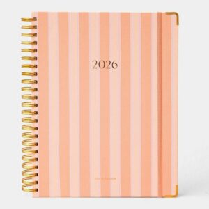 Fox & Fallow 2026 Academic A4 Planner | Coral Stripe